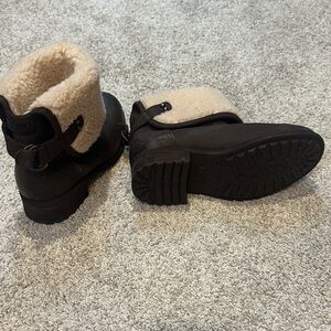 UGG Brown and Cream Ankle Boots